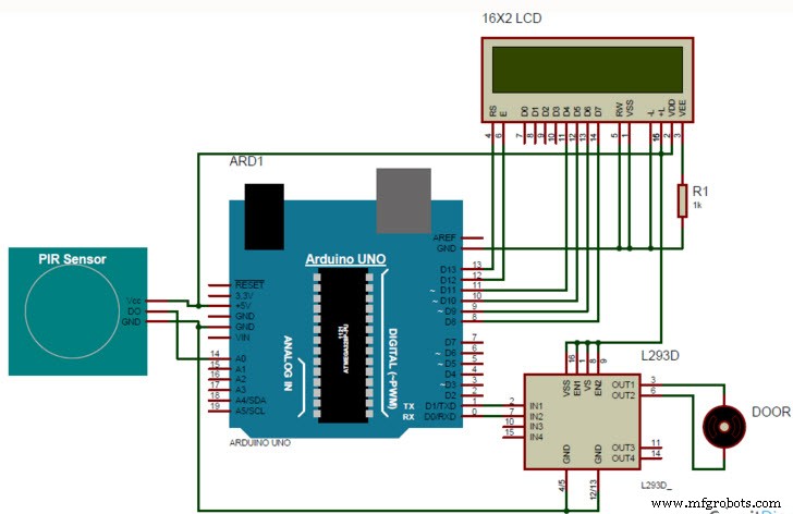Sistema Automático de Abertura de Porta com Sensor PIR: Circuito, Funcionamento e Aplicações