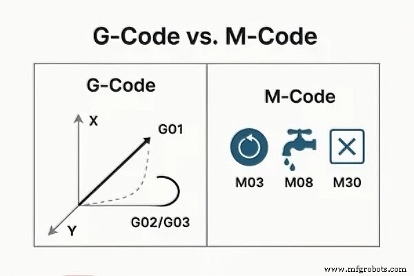 G-Code vs M-Code: Diferenças-Chave que Todo Comprador de CNC Deve Saber