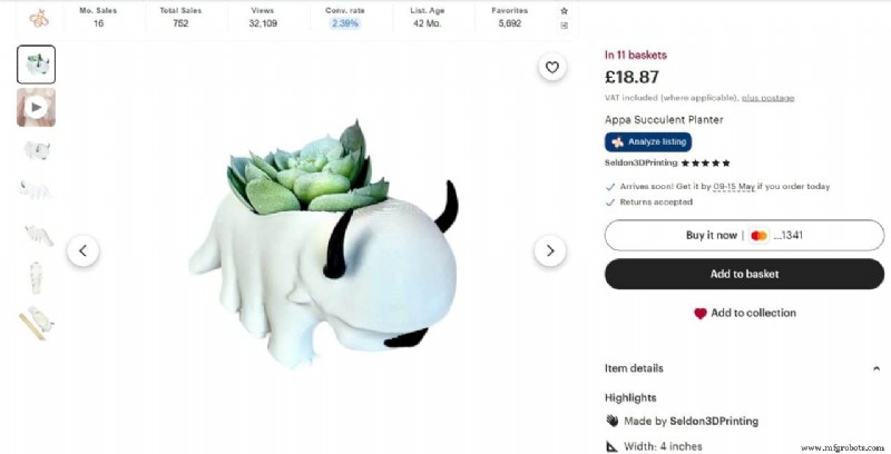 Top 10 Impressões 3D Comprovadas Vendendo na Etsy Hoje