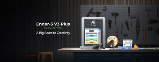 Creality Lança Ender-3 V3 Plus: Volume 300 mm, Velocidade 600 mm/s e Inovação CoreXZ