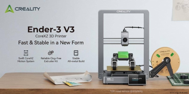 Ender-3 V3 da Creality: Novo Referencial de Velocidade e Qualidade com Tecnologia CoreXZ