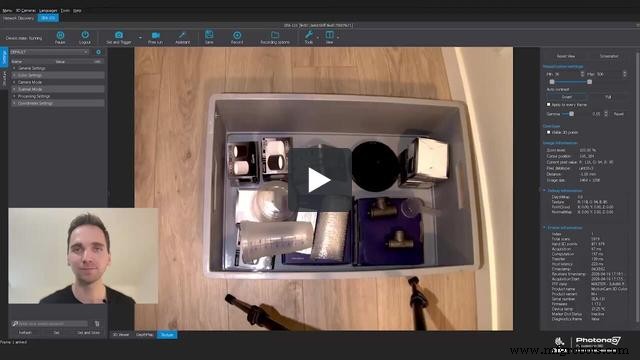 Settings Assistant 1.1: Configuração Acelerada de Escaneamento 3D com GUI Aprimorada para Sensores Photoneo