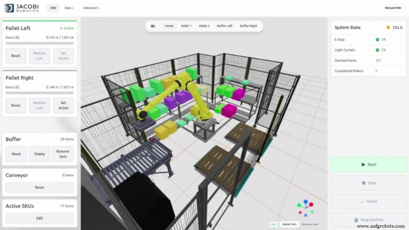 Paletização de Caixas Mistas em Tempo Real Alimentada pelo Photoneo MotionCam-3D